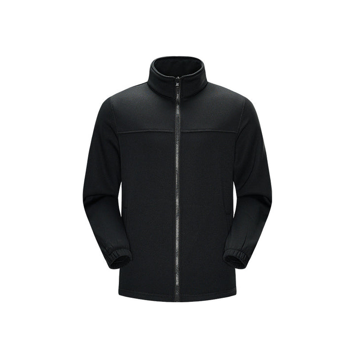 Men's Thermo-Fleece-Softshell Jacket with Stand-up Collar, Front Zipper and Elastic Cuffs Mune Fashion