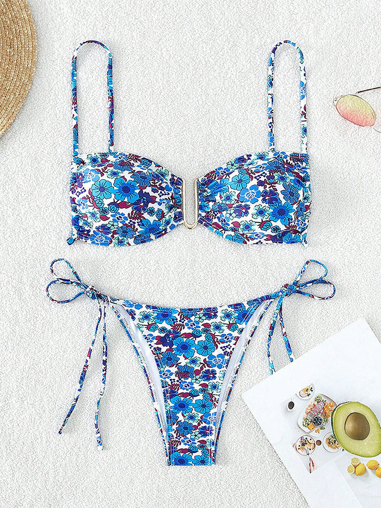 Women's Floral Push-Up Bikini with Adjustable Straps Mune Fashion