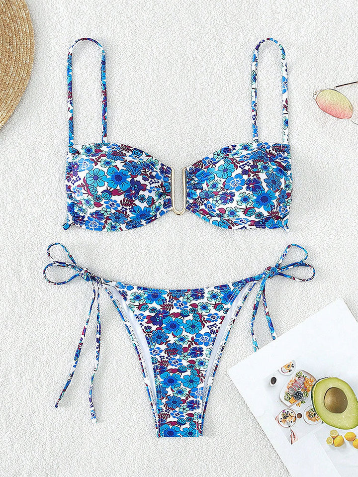 Women's Floral Push-Up Bikini with Adjustable Straps Mune Fashion