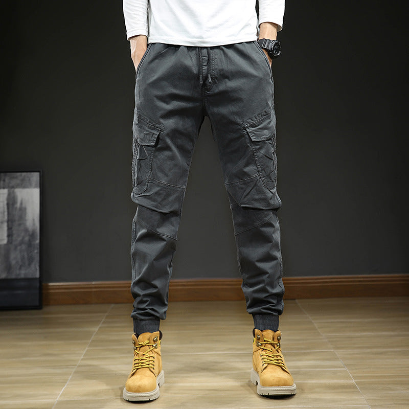 Men's Tapered Cargo Jogger with Ribbed Ankle Cuffs and Reinforced Knee Panels Mune Fashion