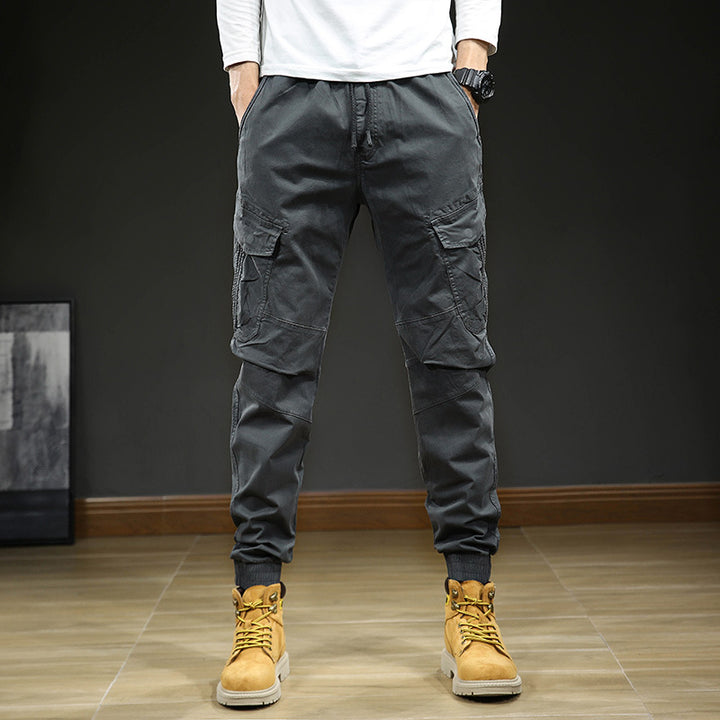 Men's Tapered Cargo Jogger with Ribbed Ankle Cuffs and Reinforced Knee Panels Mune Fashion