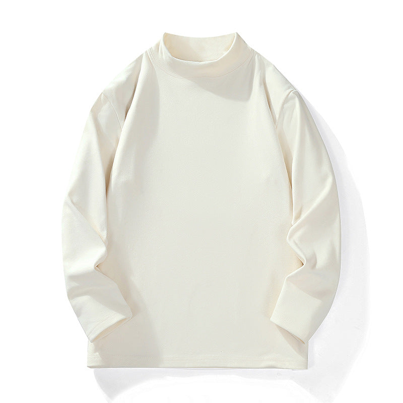Men's Casual Oversized Mockneck Long Sleeve made of Fine Knit with Extended Cut Mune Fashion