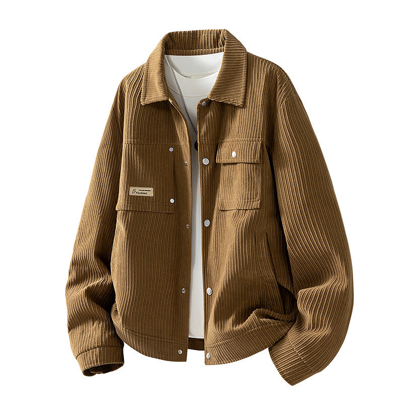 Women's Casual Cord Jacket with Pockets Mune Fashion