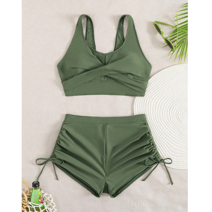 Women's Sporty Bikini with Ruched Shorts Mune Fashion