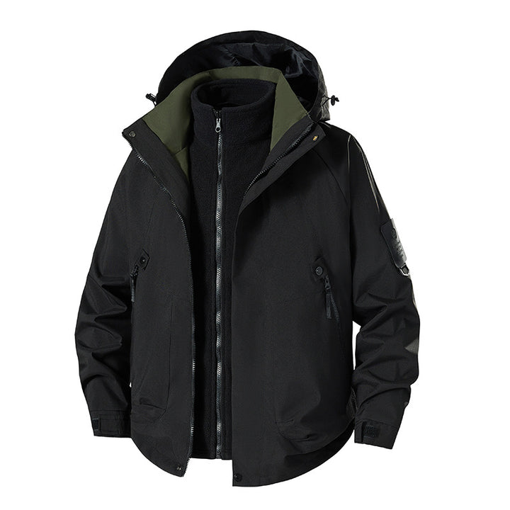Men's waterproof hardshell jacket with removable thermal fleece vest Mune Fashion