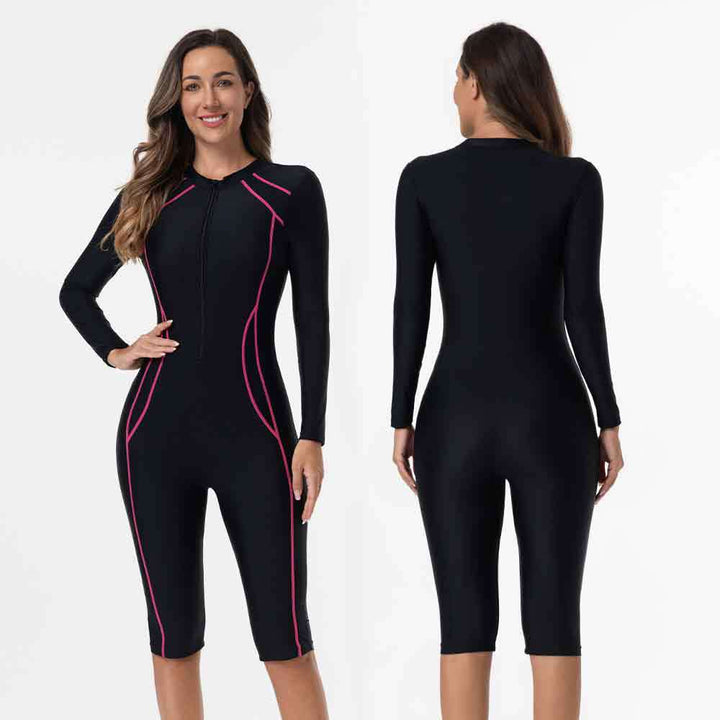 Damen Sportlicher Langarm-Neoprenanzug Echo Archiv