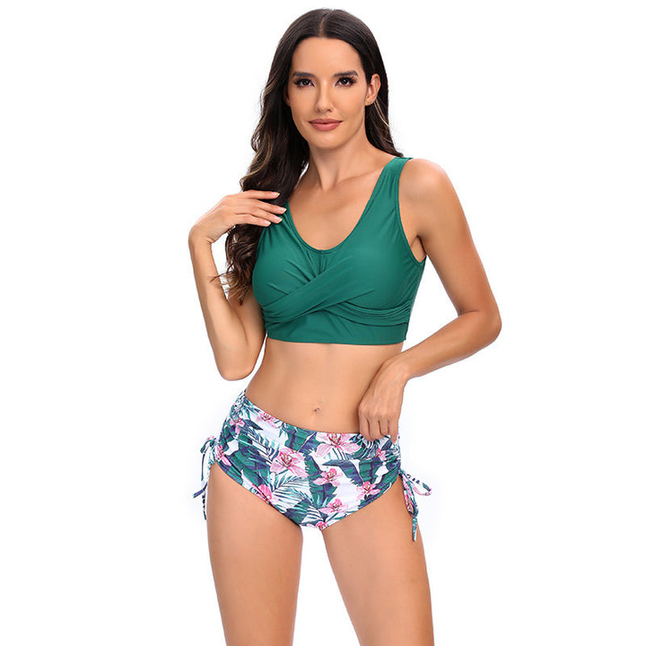 Women's High-Waisted Bikini Set with Adjustable Straps Mune Fashion