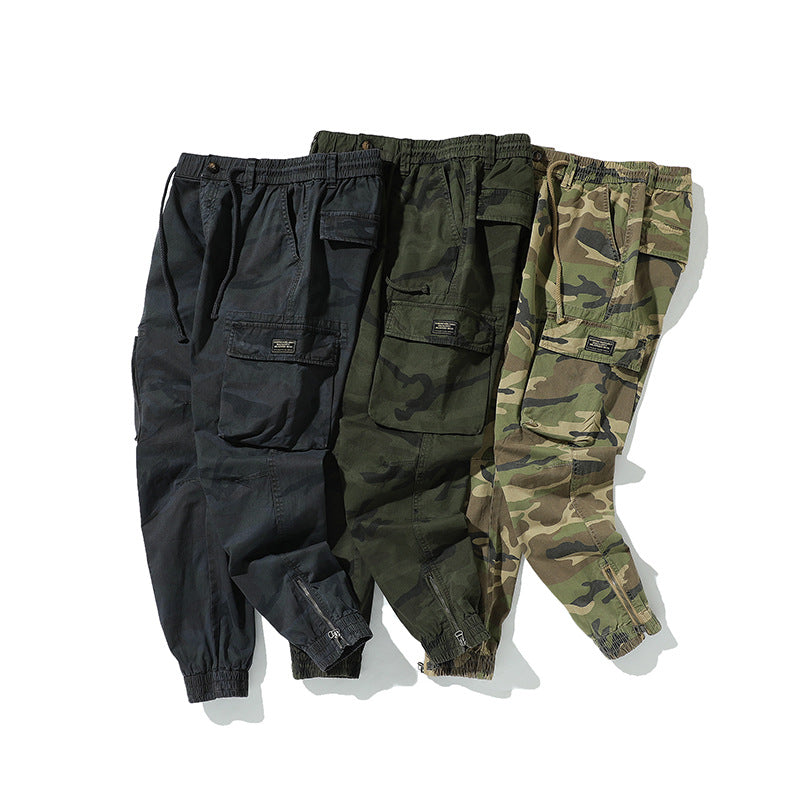 Herren Cargojogger mit Tarn-Canvas, Komfort-Tunnelzug und großen Klappfächern Mune Fashion