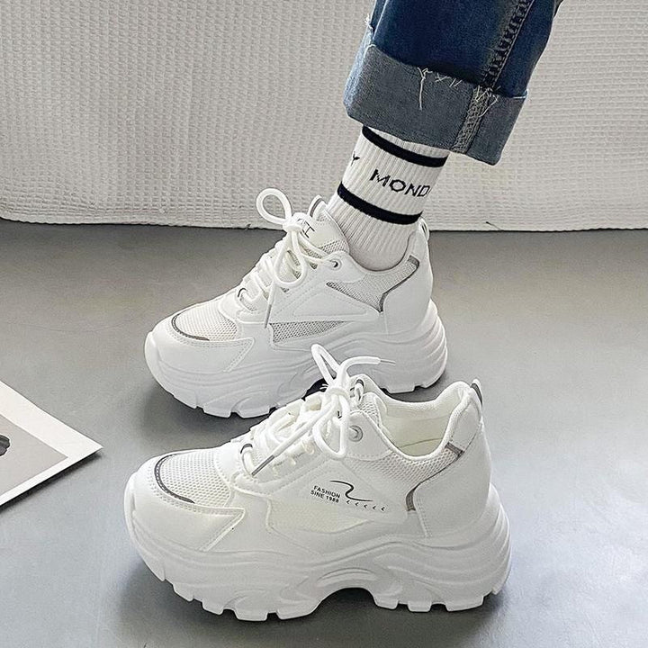 Women High-Top Sneakers with trendy Chunky Design and breathable upper material combination Mune Fashion