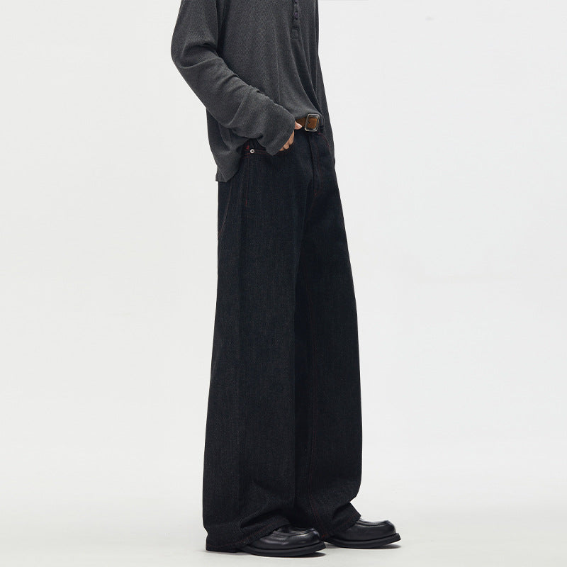Men's Voluminous Marlene Jeans in Palazzo Cut with Clear Seam Details Mune Fashion
