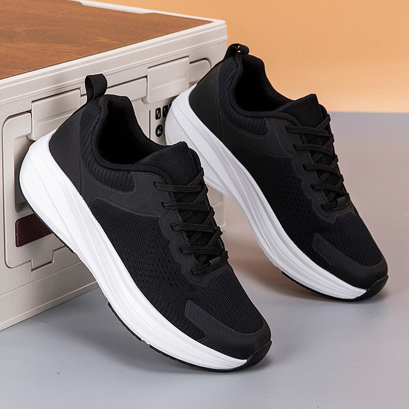 Unisex knitted comfort walking sneakers with ergonomic wave midsole and reinforced toe cap Mune Fashion