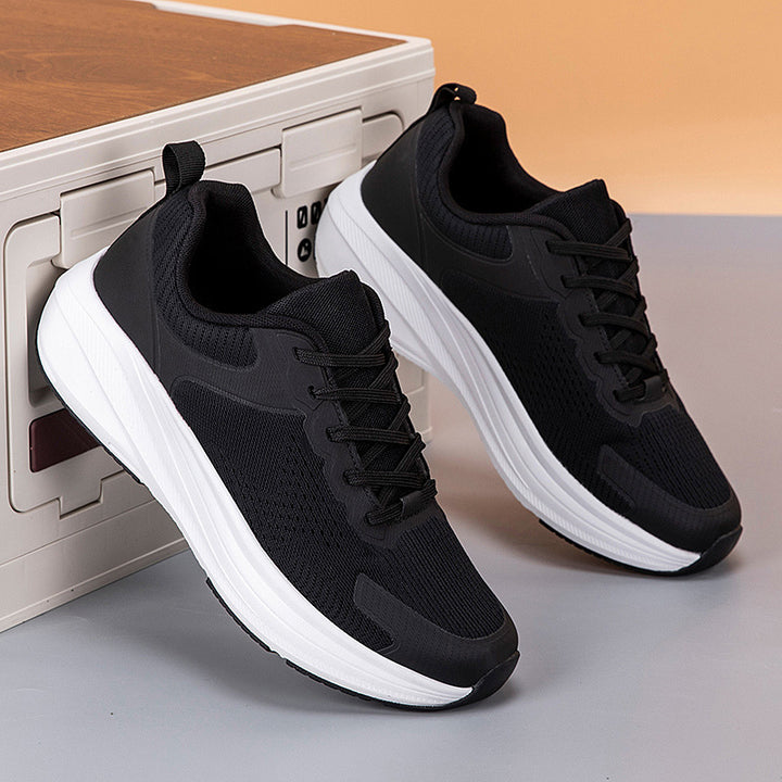 Unisex knitted comfort walking sneakers with ergonomic wave midsole and reinforced toe cap Mune Fashion
