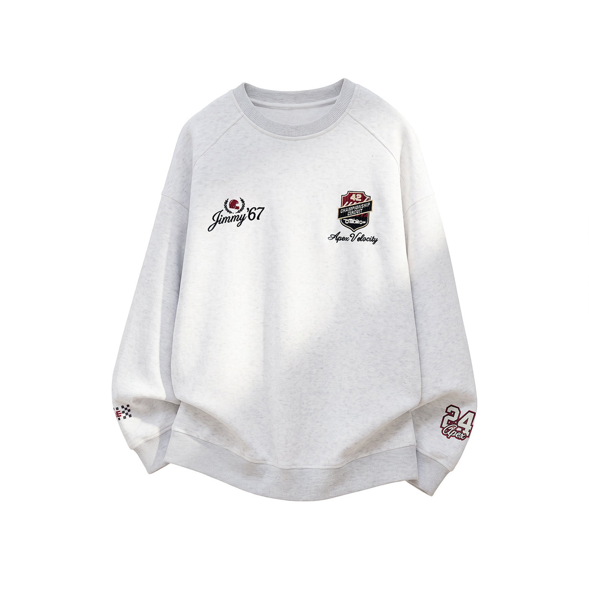 Unisex Oversize Sweatshirt with motorsport embroidery and raglan sleeves Mune Fashion