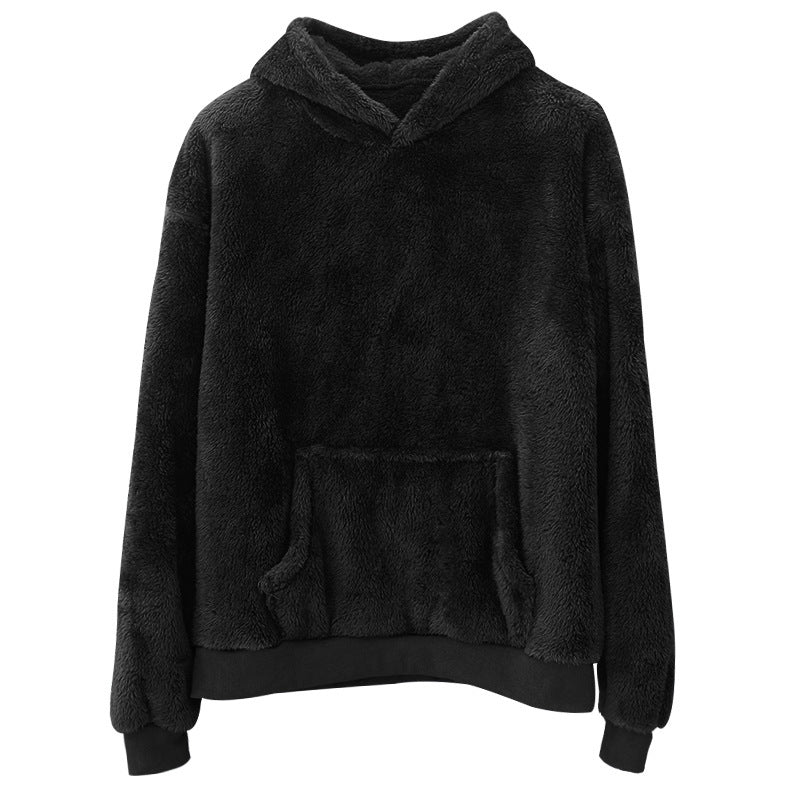 Unisex nan cozy hoodie made of teddy plush with kangaroo pocket Mune Fashion