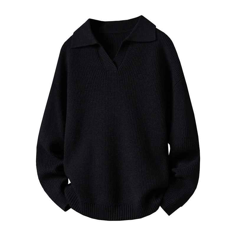 Women's Oversized Sweater with Collar Mune Fashion