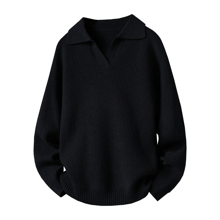Women's Oversized Sweater with Collar Mune Fashion