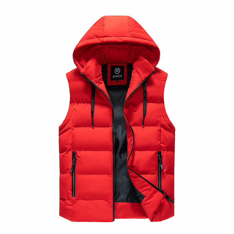 Women's Futuristic Quilted Vest with Hood