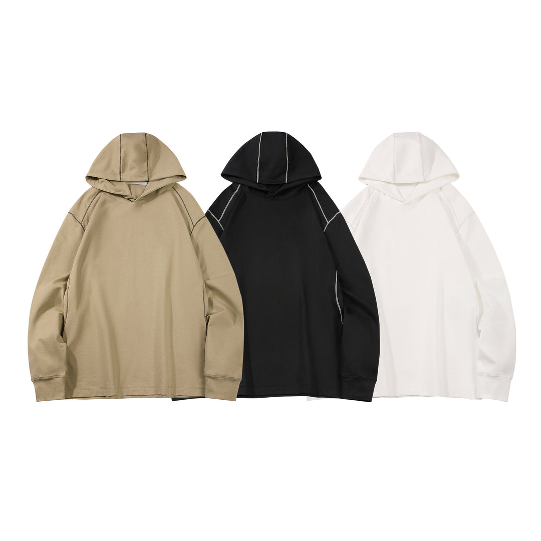 Men's Oversized Hoodie made of heavy cotton blend with contrast stitching and raglan sleeves Mune Fashion