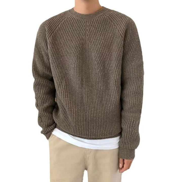 Men's chunky knit sweater with ribbed texture Mune Fashion