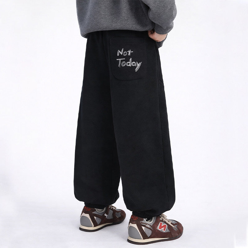 Men's Loose Sweatpants with Unique Embroidery Design Mune Fashion