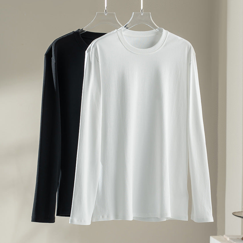 Women's Long Sleeve Round Neck Long Sleeve made of Modal Mix with Flowing Silhouette Mune Fashion
