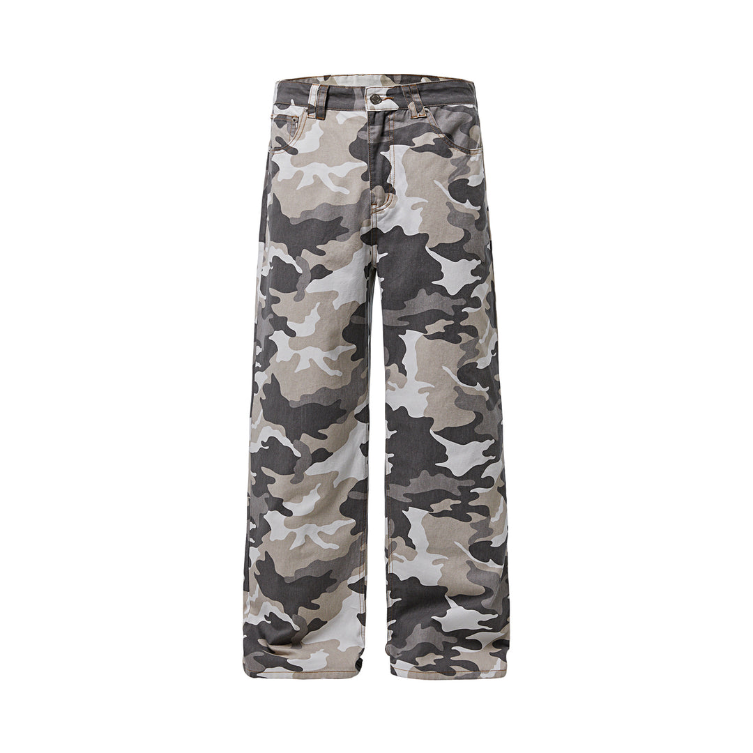 Men's Loose Camouflage Twill Pants in Oversized Baggy Cut Mune Fashion