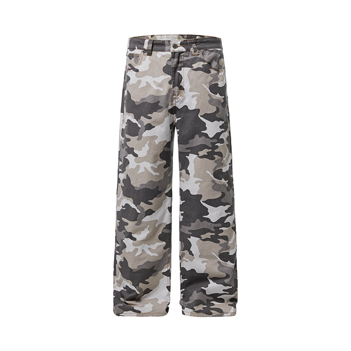 Men's Loose Camouflage Twill Pants in Oversized Baggy Cut Mune Fashion