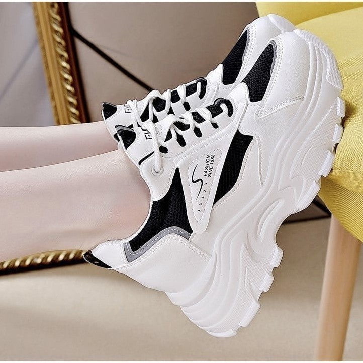 Women High-Top Sneakers with trendy Chunky Design and breathable upper material combination Mune Fashion