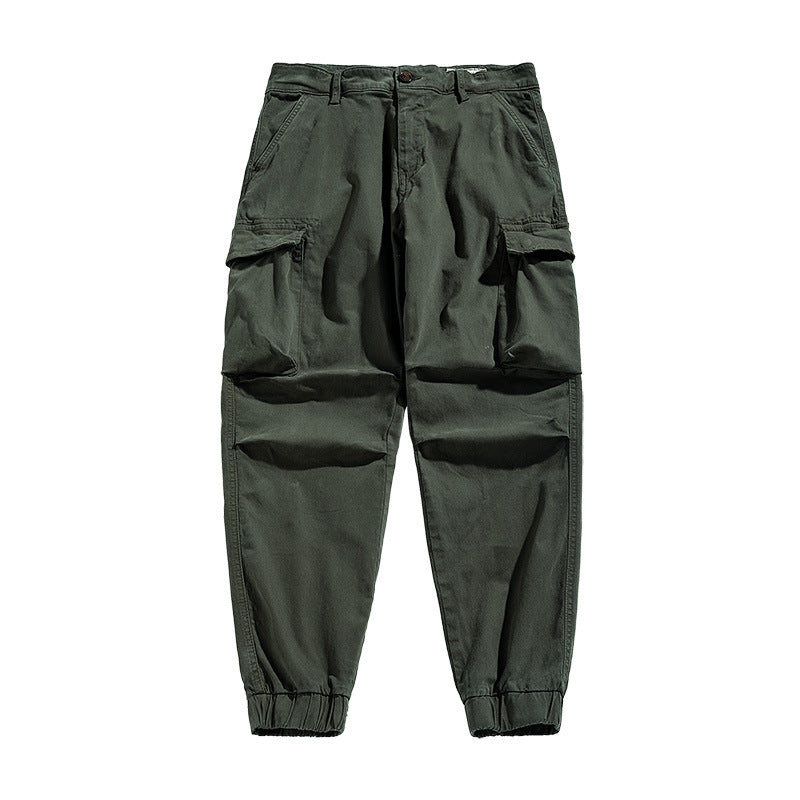 Men's military-inspired relaxed cargo joggers made of ripstop cotton with flap pockets Mune Fashion