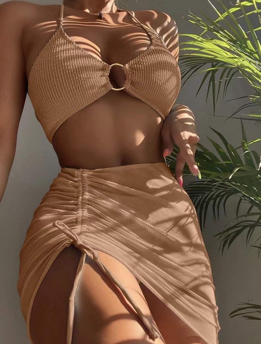 Ladies set with crinkled top and skirt Mune Fashion