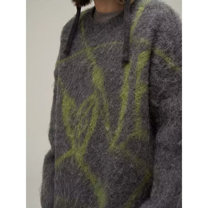 Men's Fashionable Oversized Sweater with Unique Pattern Mune Fashion