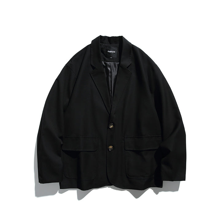 Men's Oversize Blazer in Boxy Cut with Flap Pockets and Light Padding Mune Fashion
