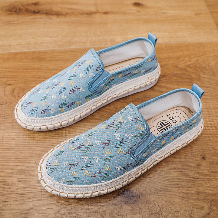 Women's Comfortable Slip-On Moccasins with Colorful Pattern Mune Fashion