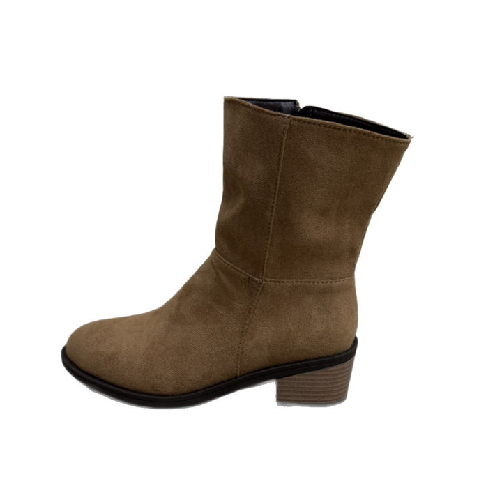 Women Elegant Ankle Boots with Block Heel Mune Fashion