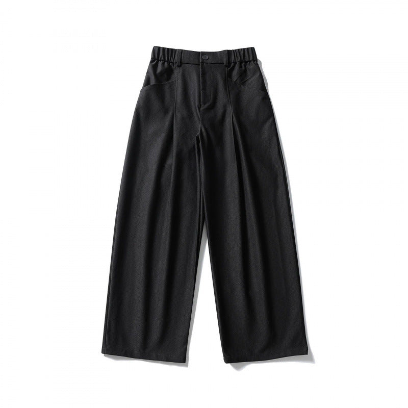 Women High-waisted Culotte Pants with elastic back, soft twill and decorative front pleats Mune Fashion