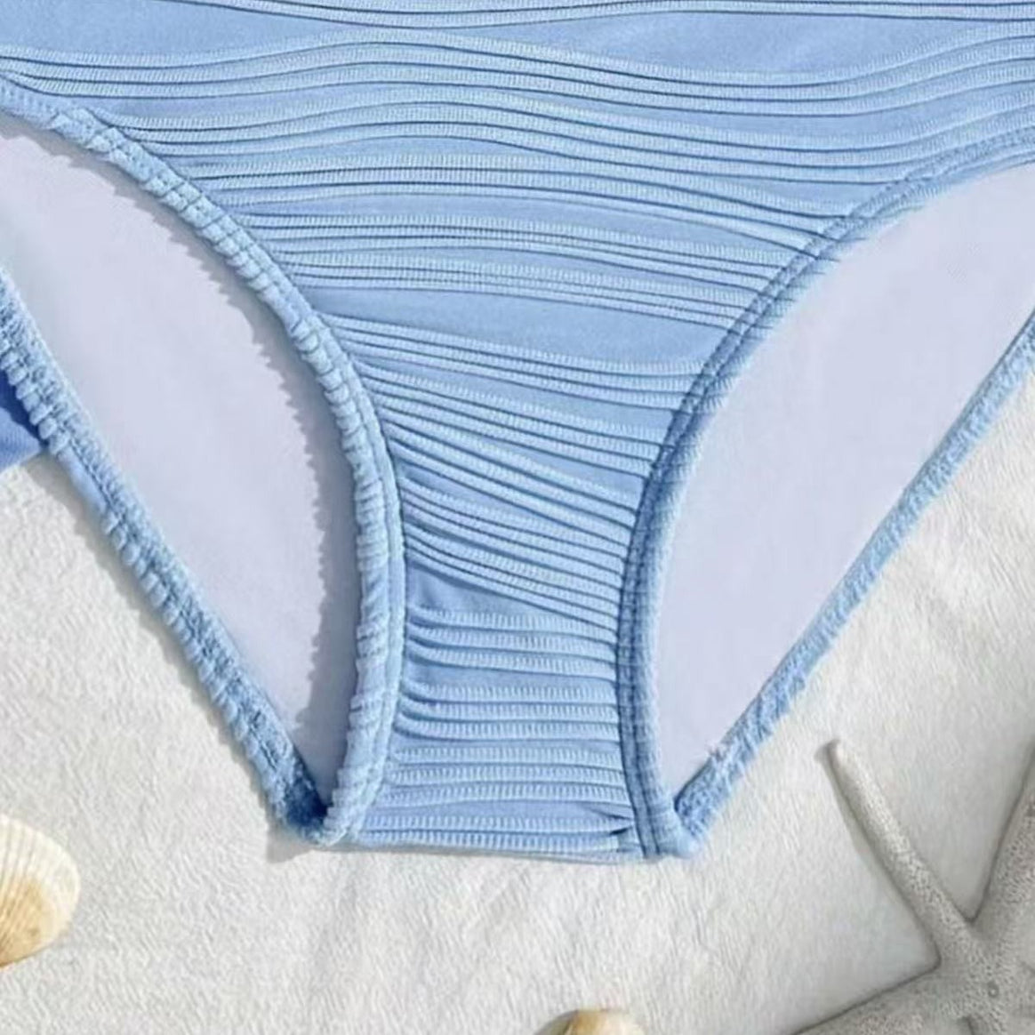 Women's bikini set with high-waisted bottoms and fashionable ruffle design Mune Fashion