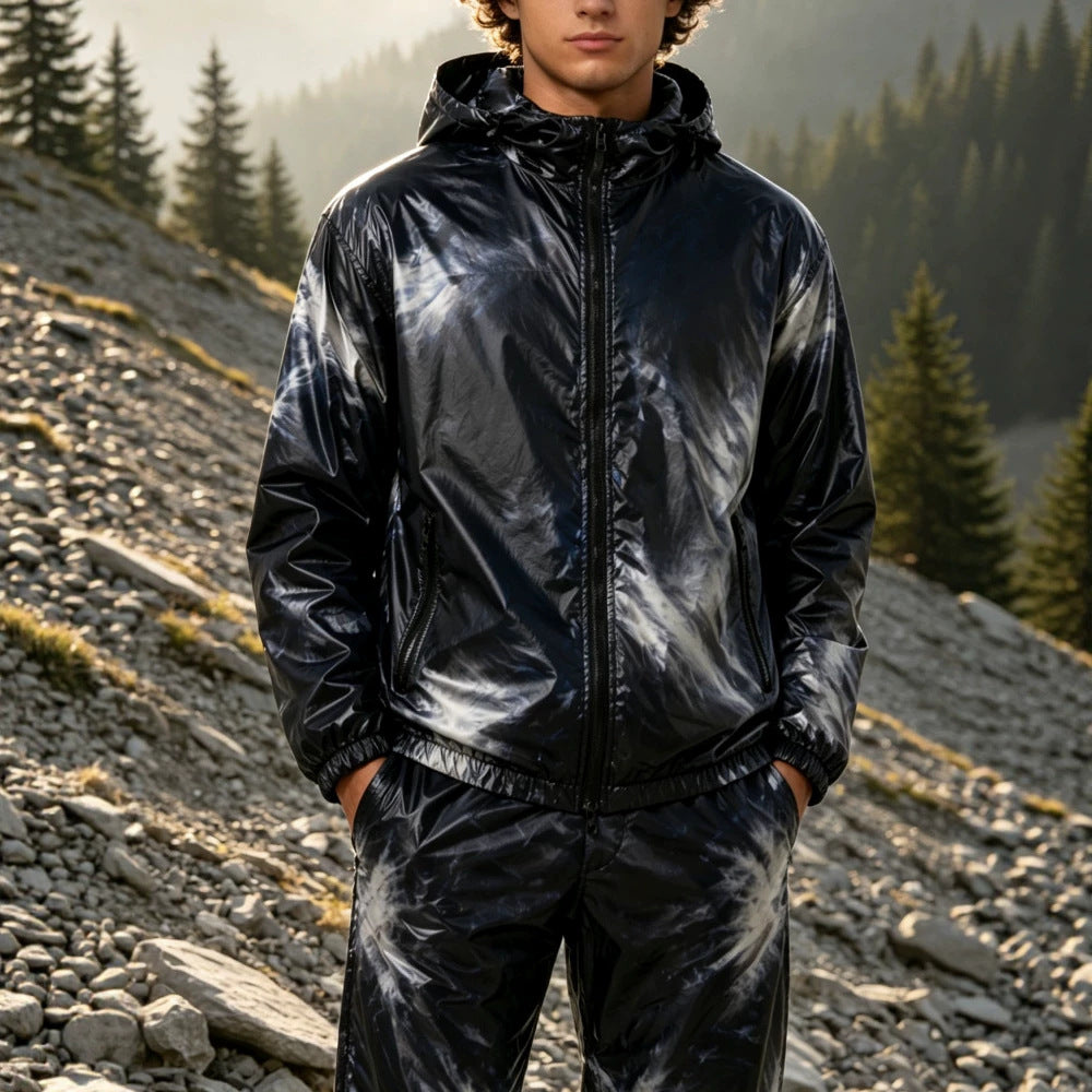 Men's sporty windbreaker with modern color accents