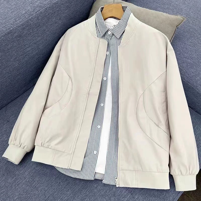 Men's sporty transitional jacket with high collar and pockets Mune Fashion