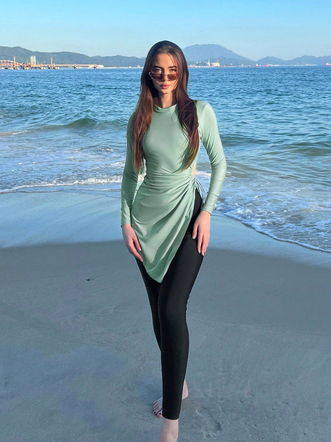 Women's fashionable beach outfit with longer top Mune Fashion