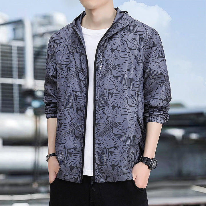 Men's Lightweight Outdoor Jacket with Floral Design Mune Fashion