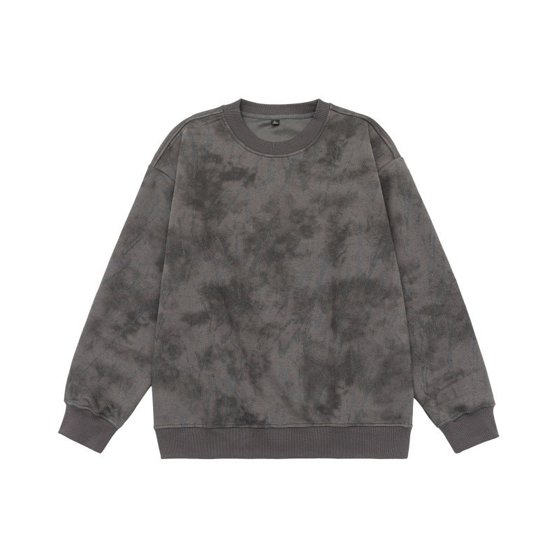 Unisex Oversize Sweatshirt with Vintage Camouflage Look and Ribbed Cuffs Mune Fashion