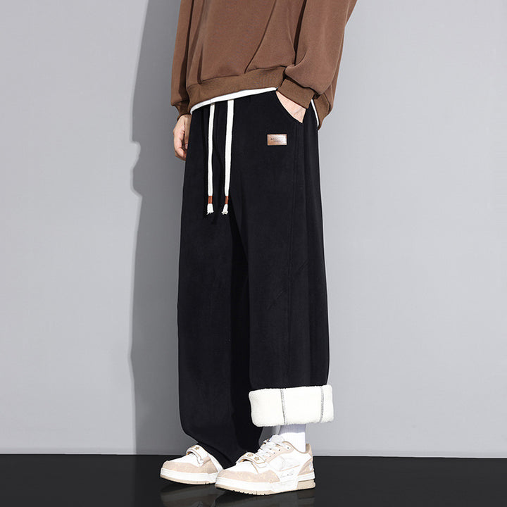 Men's Loose-Fitting and Comfortable Fleece Pants