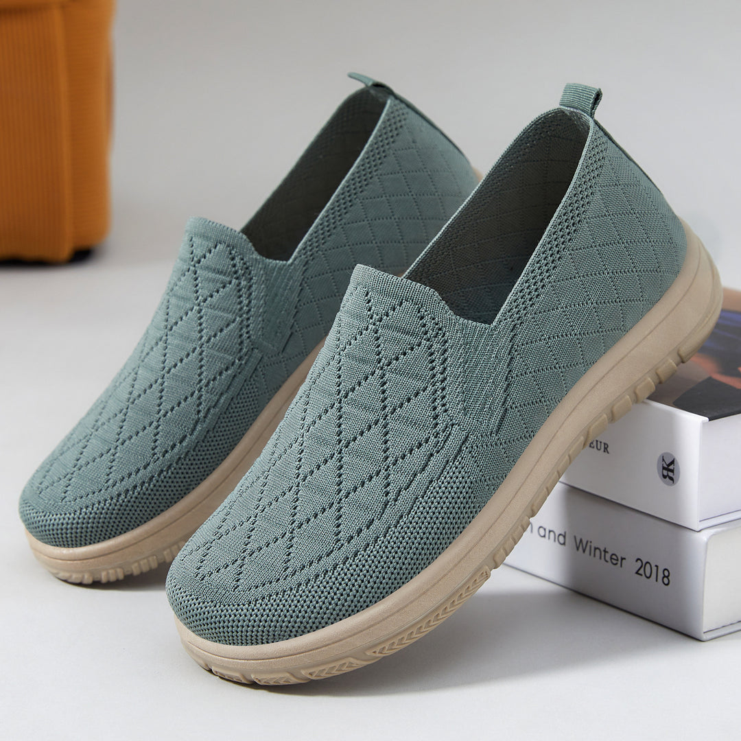 Women's breathable knit slippers with orthopedic cushioning and flexible outsole Mune Fashion