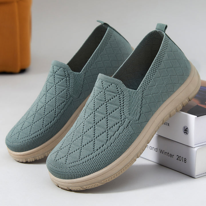 Women's breathable knit slippers with orthopedic cushioning and flexible outsole Mune Fashion
