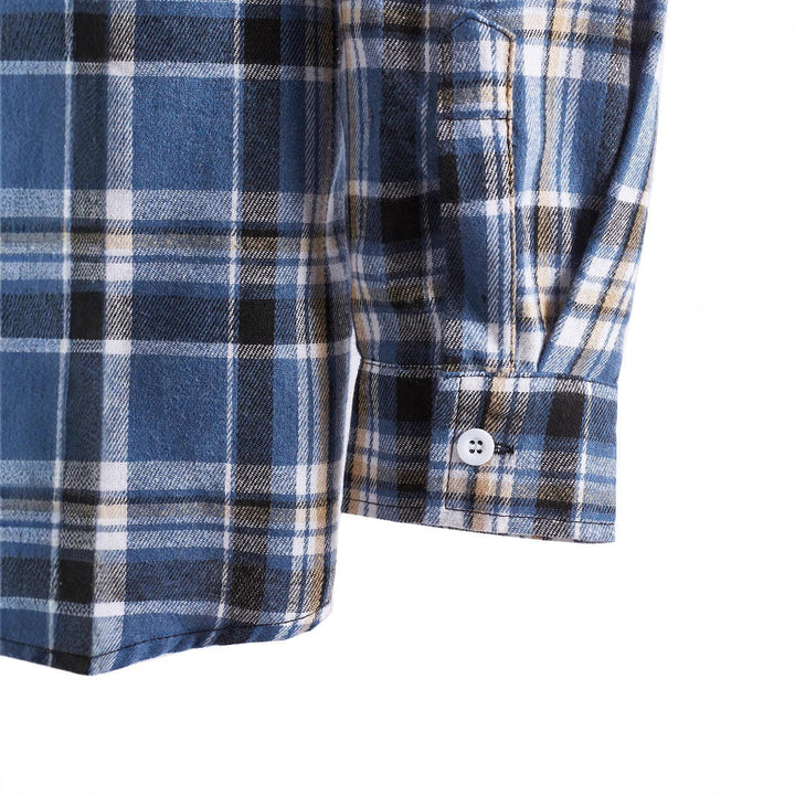 Men's Flannel Shirt with Integrated Hood Mune