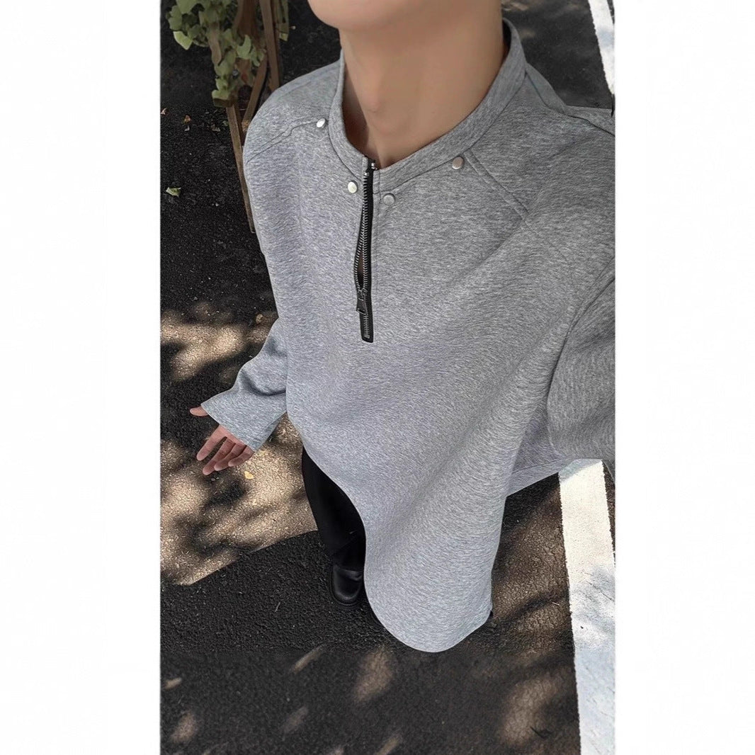 Men's High-Quality Stand-Up Collar Sweater Mune Fashion