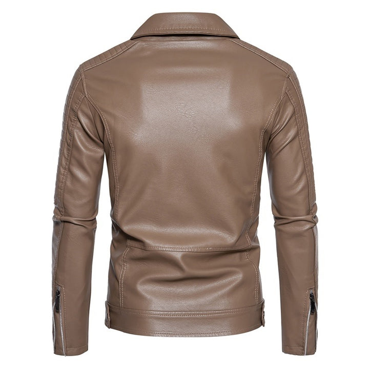 Men's Stylish Faux Leather Biker Jacket Mune Fashion