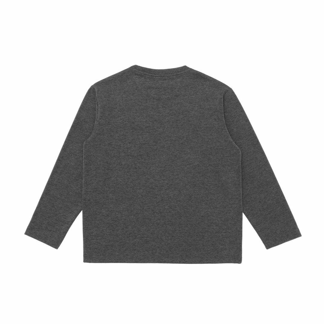 Unisex Oversize-Longsleeve shirt with round neck and decorative chest piped Mune Fashion