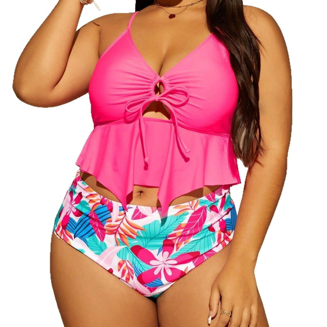 Women's Bikini Set with Ruffle Design and Adjustable Straps Mune Fashion