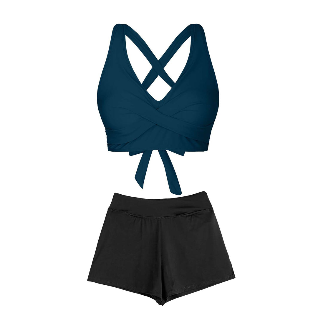Women's Two-Piece Swimsuit with Floral Design Mune Fashion